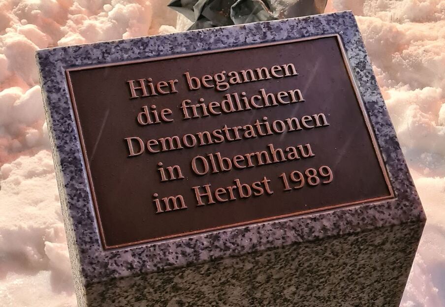 Gedenkstein Olbernhau Herbst 1989